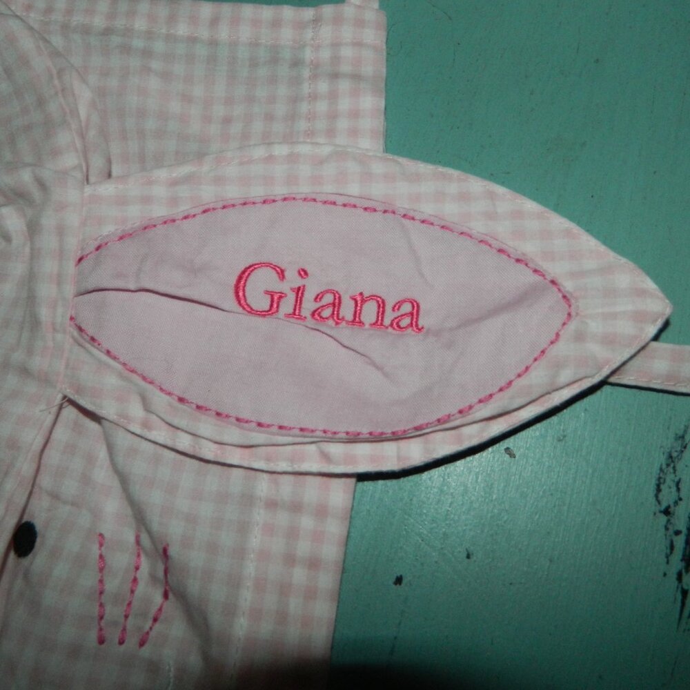 Pottery Barn Kids Gingham Easter Basket Liner "Giana" Sz S (OO-5) - Picture 2 of 5